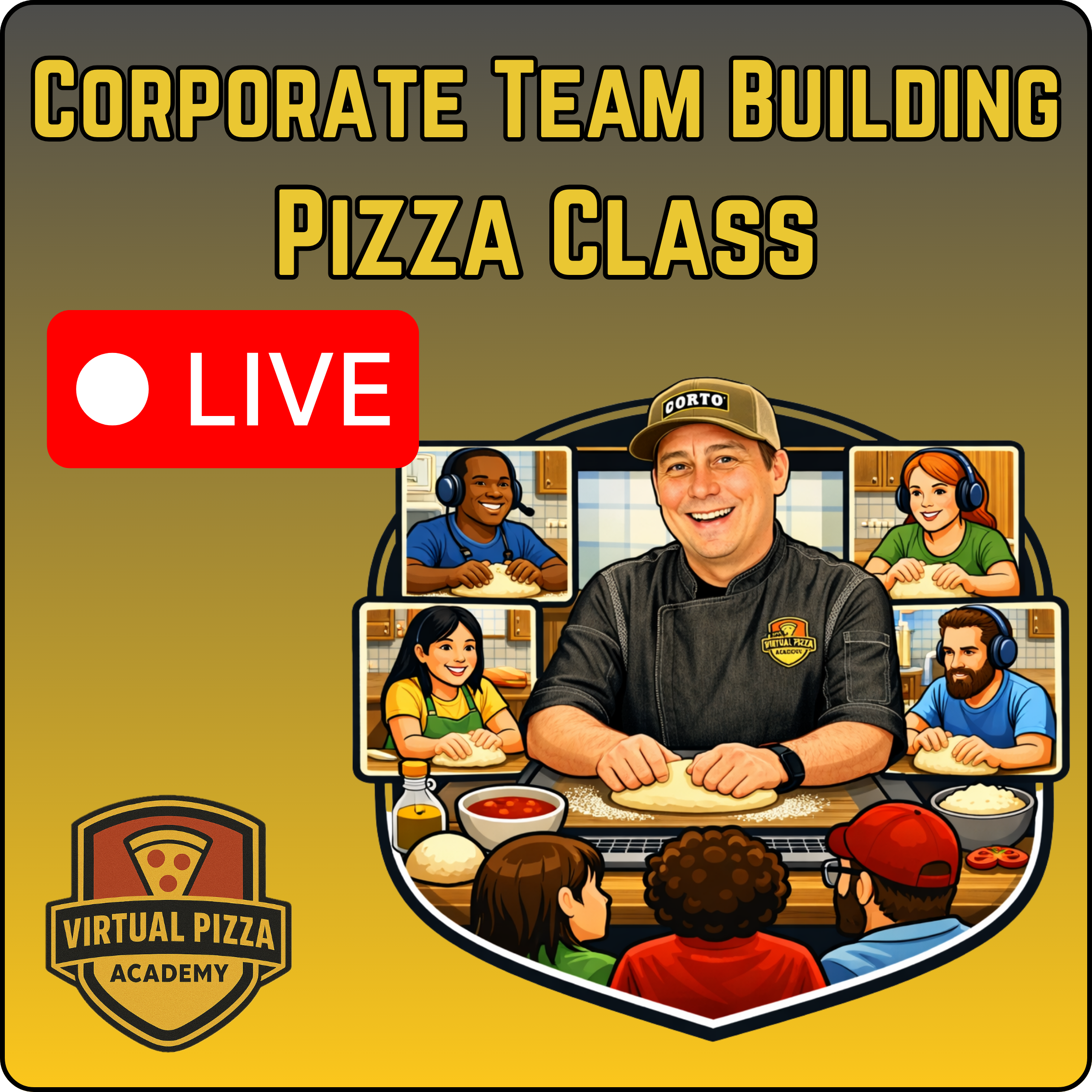 Corporate Team Building Pizza Class – Virtual Pizza Academy