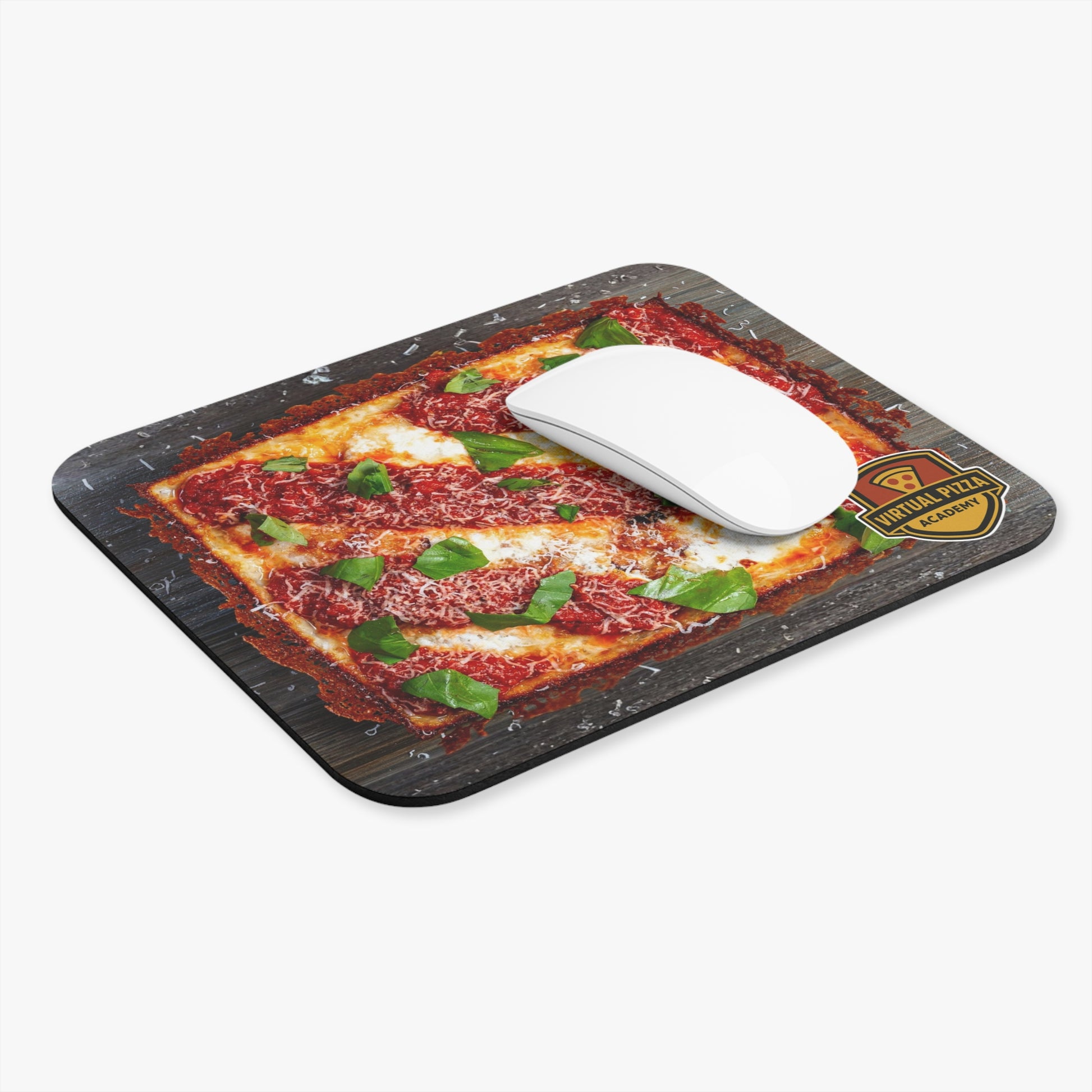 Pizza Desk Mouse Pad — Detroit Pizza with Virtual Pizza Academy Logo