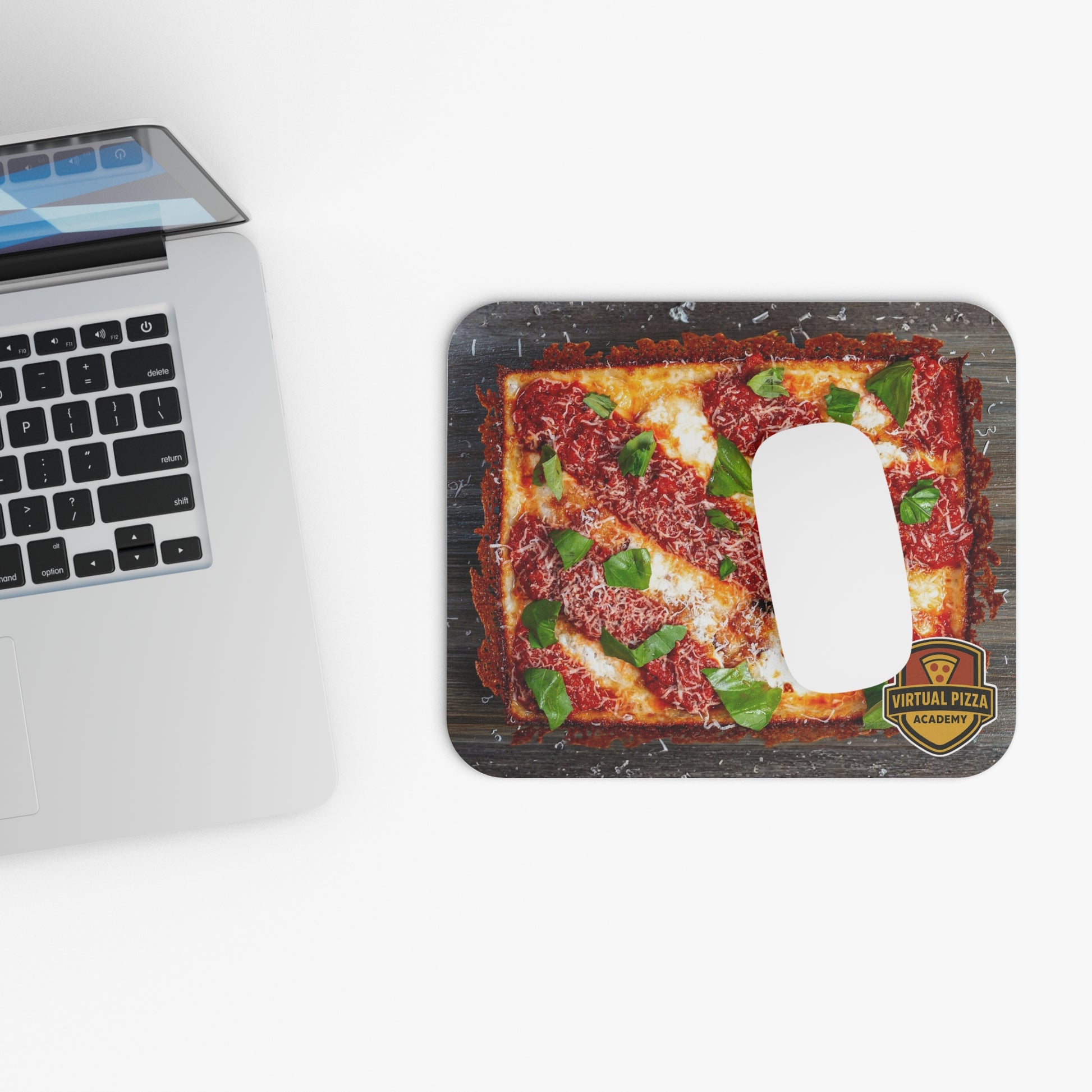 Pizza Desk Mouse Pad — Detroit Pizza with Virtual Pizza Academy Logo