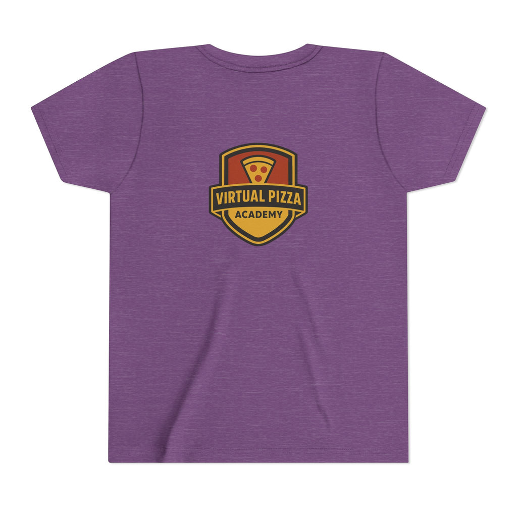 Youth Virtual Pizza Academy Tee - Fun Kids Shirt for Pizza Lovers, Birthday Gift, Foodie Apparel, Summer Wear, Family Gatherings