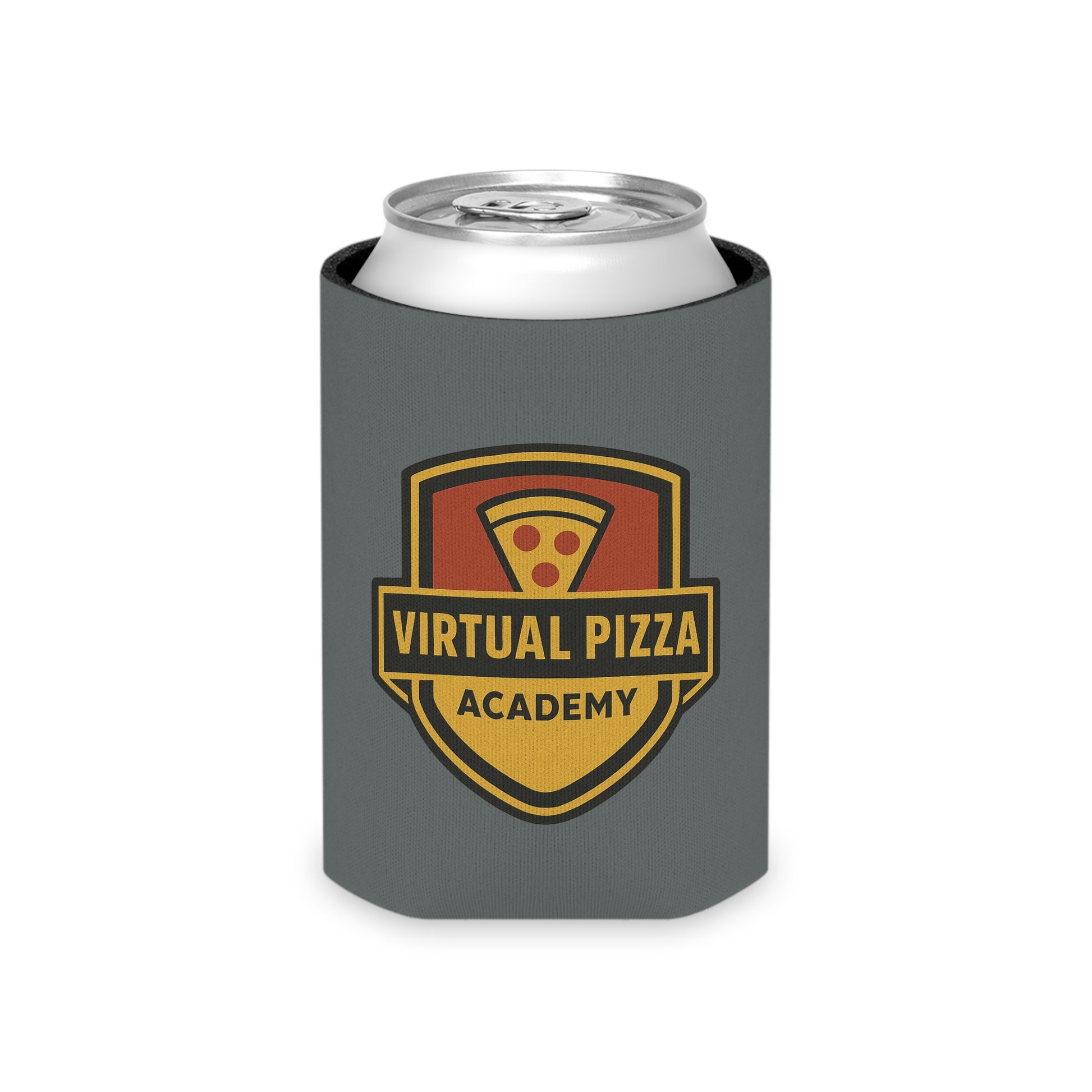 Cooler Cozie for Virtual Pizza Academy Lovers, Beer Hugger, Party Accessory, Gift for Pizza Enthusiasts, Fun Beverage Holder