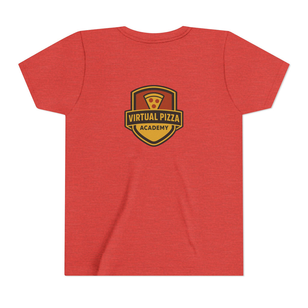Youth Virtual Pizza Academy Tee - Fun Kids Shirt for Pizza Lovers, Birthday Gift, Foodie Apparel, Summer Wear, Family Gatherings