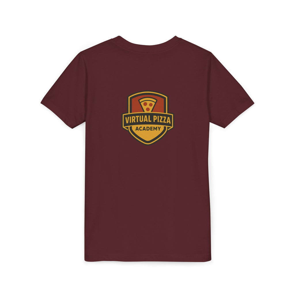 Youth Virtual Pizza Academy Tee - Fun Kids Shirt for Pizza Lovers, Birthday Gift, Foodie Apparel, Summer Wear, Family Gatherings