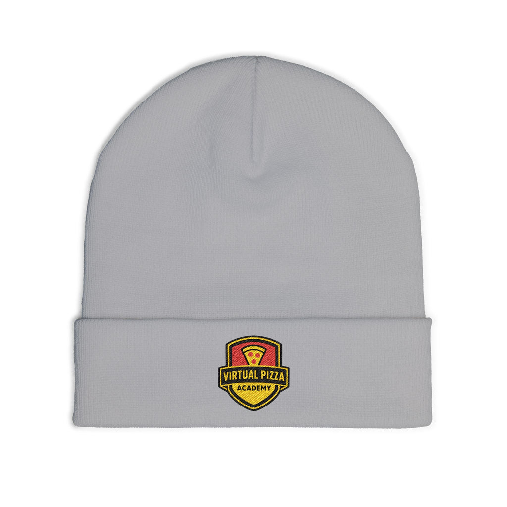 Embroidered 'Virtual Pizza Academy' Crest Logo Knit Beanie