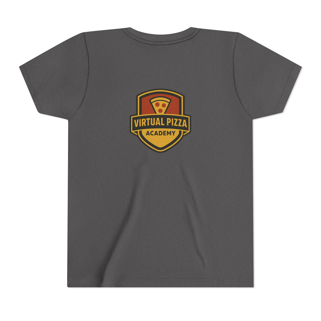 Youth Virtual Pizza Academy Tee - Fun Kids Shirt for Pizza Lovers, Birthday Gift, Foodie Apparel, Summer Wear, Family Gatherings