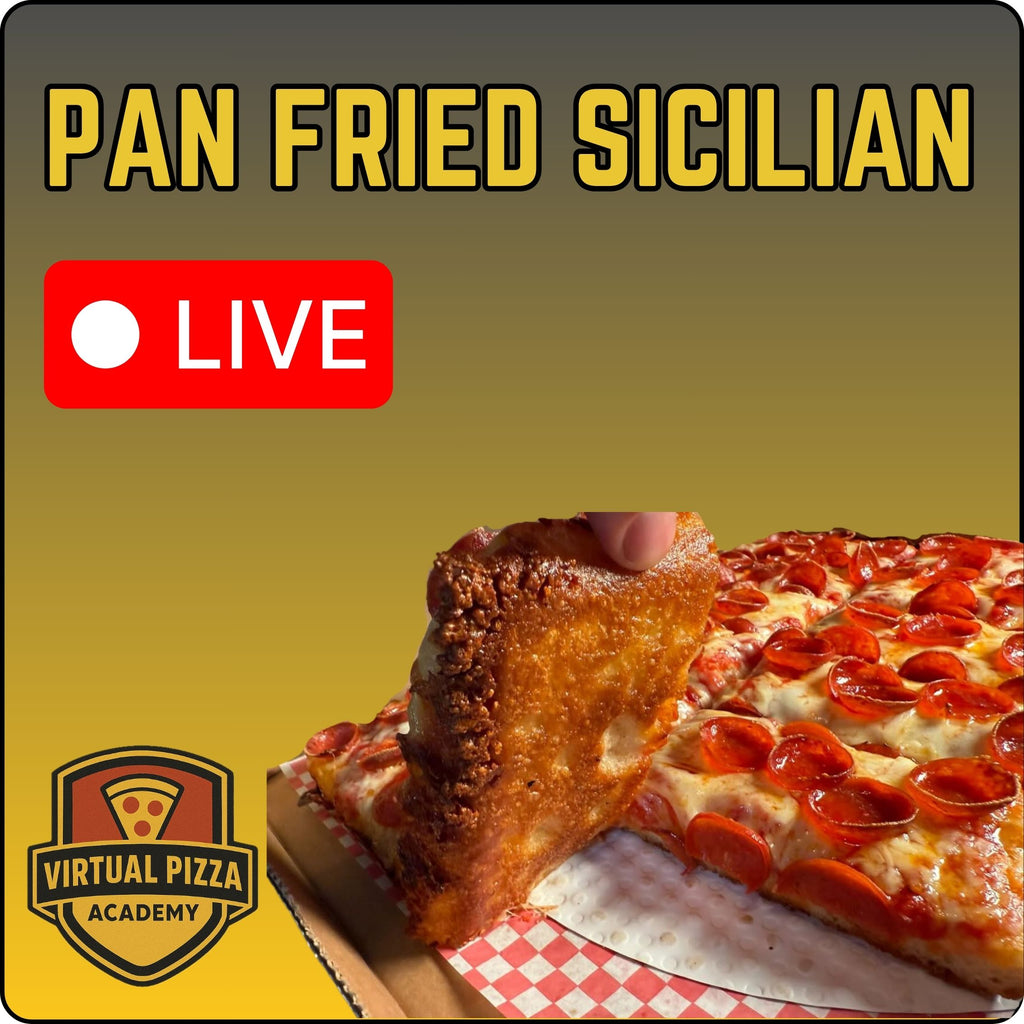 Pan Fried Sicilian Pizza Virtual Class. (Live - 90 Minutes)