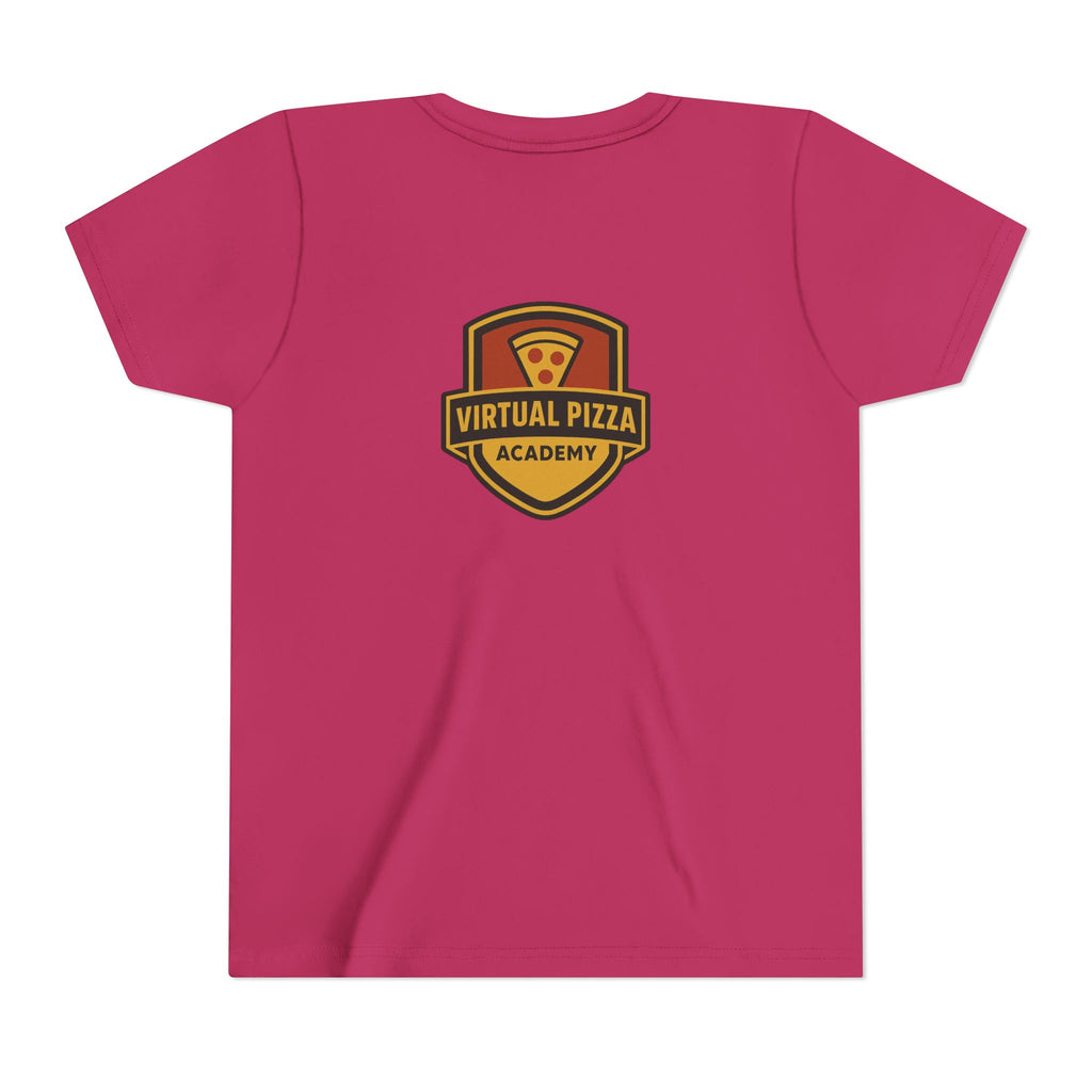 Youth Virtual Pizza Academy Tee - Fun Kids Shirt for Pizza Lovers, Birthday Gift, Foodie Apparel, Summer Wear, Family Gatherings