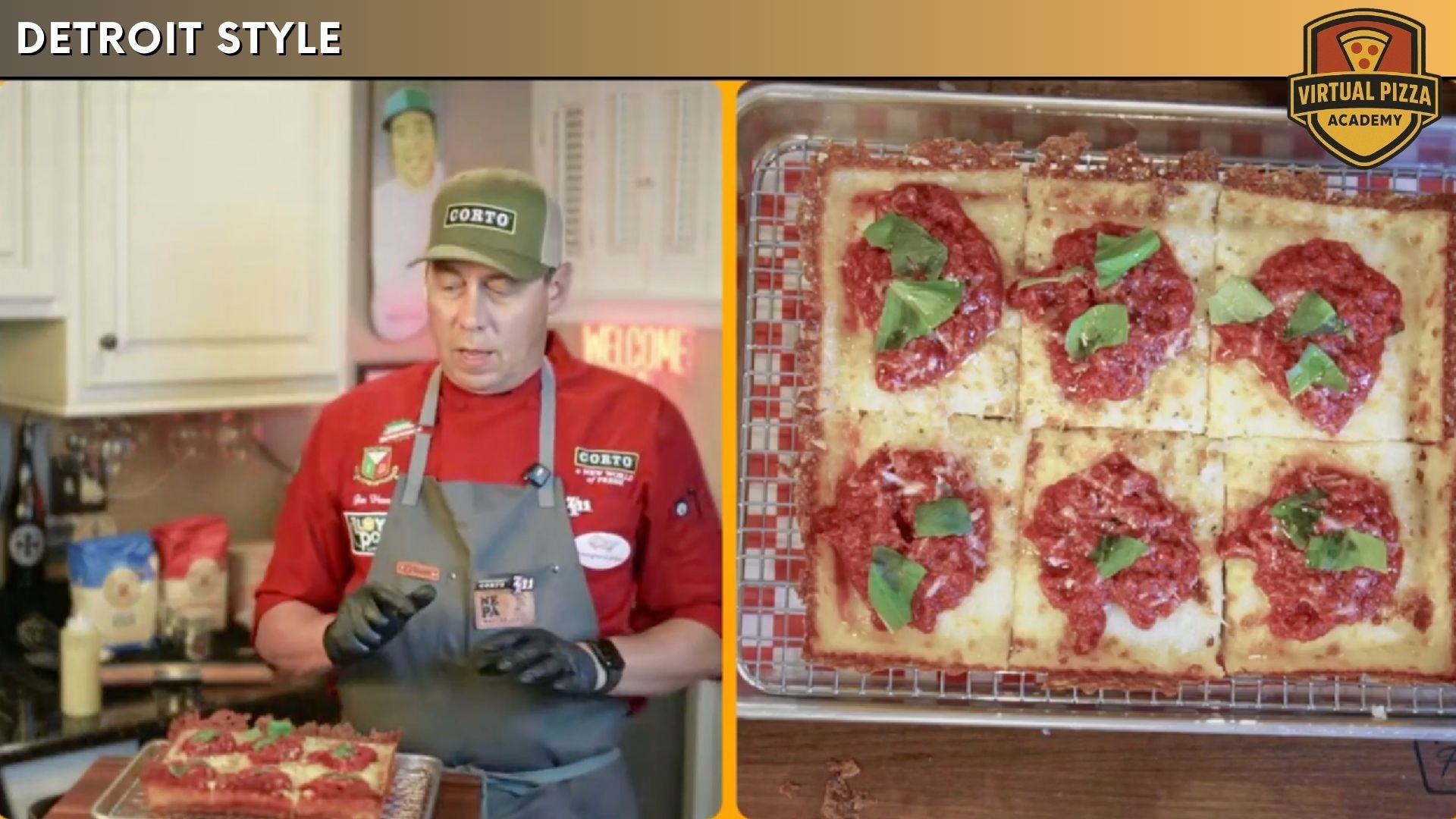 Detroit Style Pizza Virtual Class. (Live - 90 Minutes)