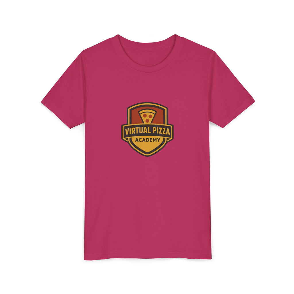 Youth Virtual Pizza Academy Tee - Fun Kids Shirt for Pizza Lovers, Birthday Gift, Foodie Apparel, Summer Wear, Family Gatherings