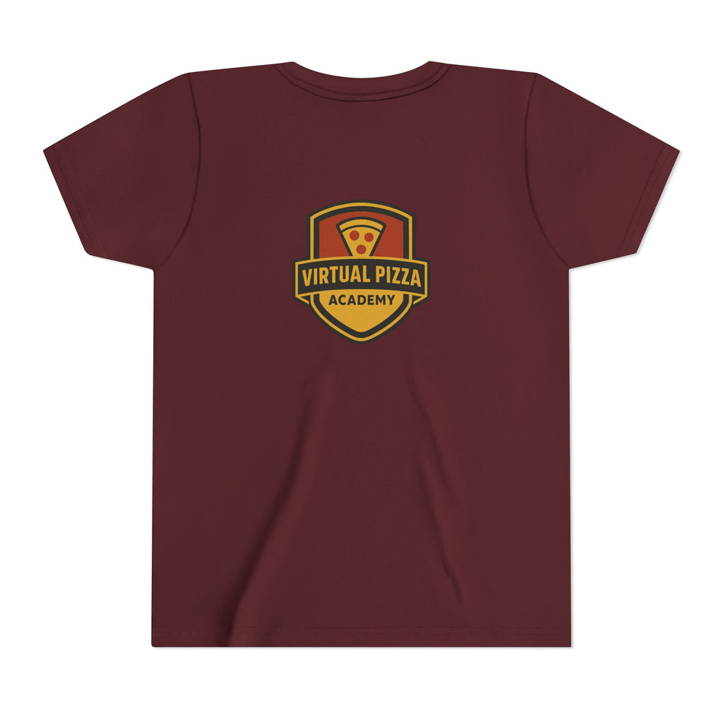 Youth Virtual Pizza Academy Tee - Fun Kids Shirt for Pizza Lovers, Birthday Gift, Foodie Apparel, Summer Wear, Family Gatherings