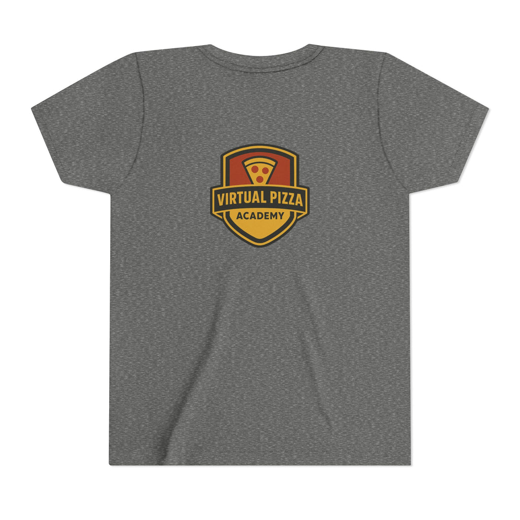 Youth Virtual Pizza Academy Tee - Fun Kids Shirt for Pizza Lovers, Birthday Gift, Foodie Apparel, Summer Wear, Family Gatherings