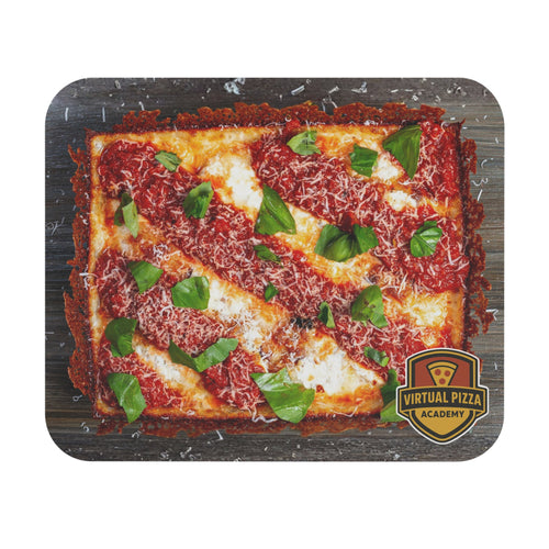 Pizza Desk Mouse Pad — Detroit Pizza with Virtual Pizza Academy Logo
