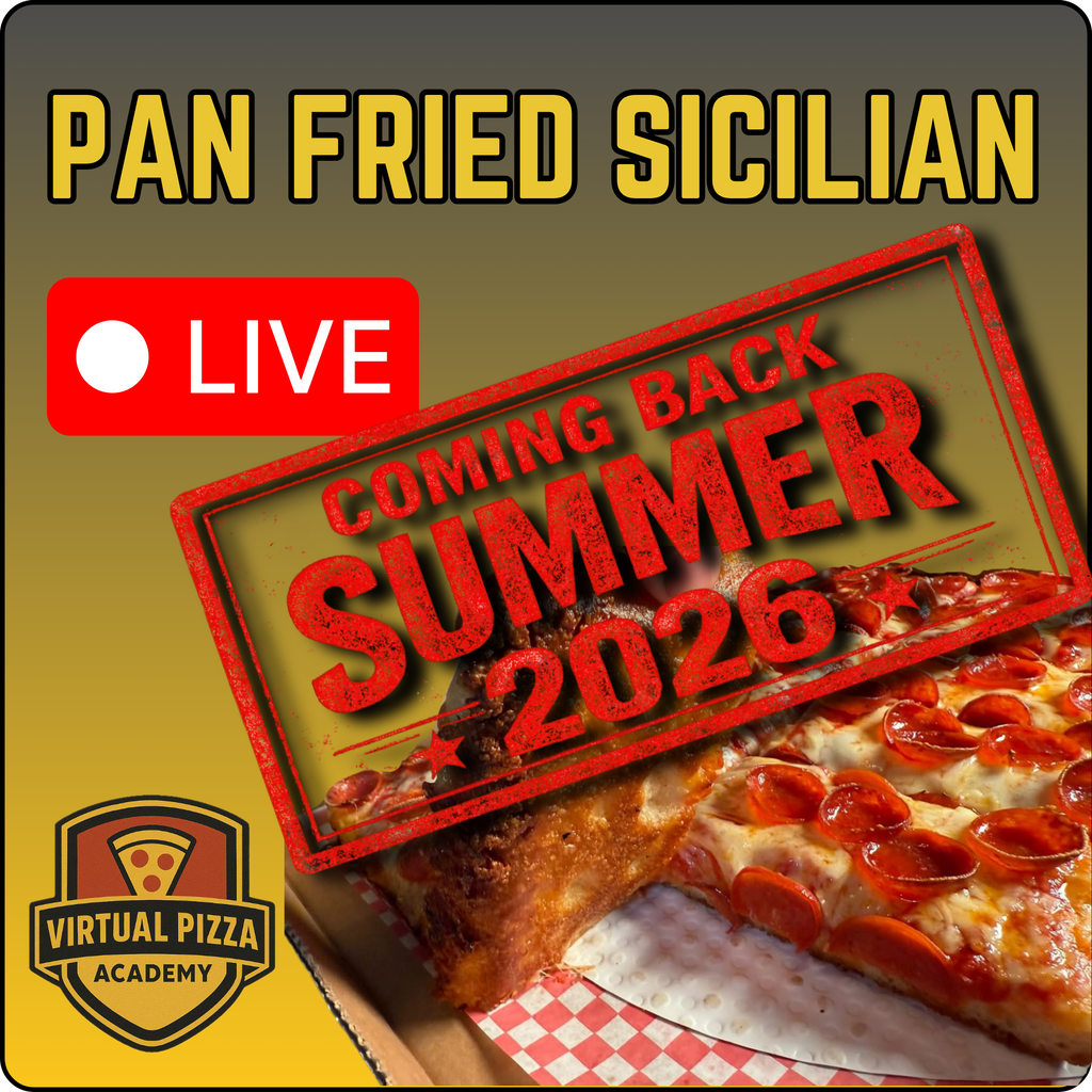 Pan Fried Sicilian Pizza Virtual Class. (Live - 90 Minutes)