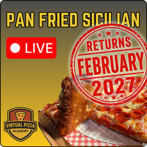 Pan Fried Sicilian Pizza Virtual Class. (Live - 90 Minutes)