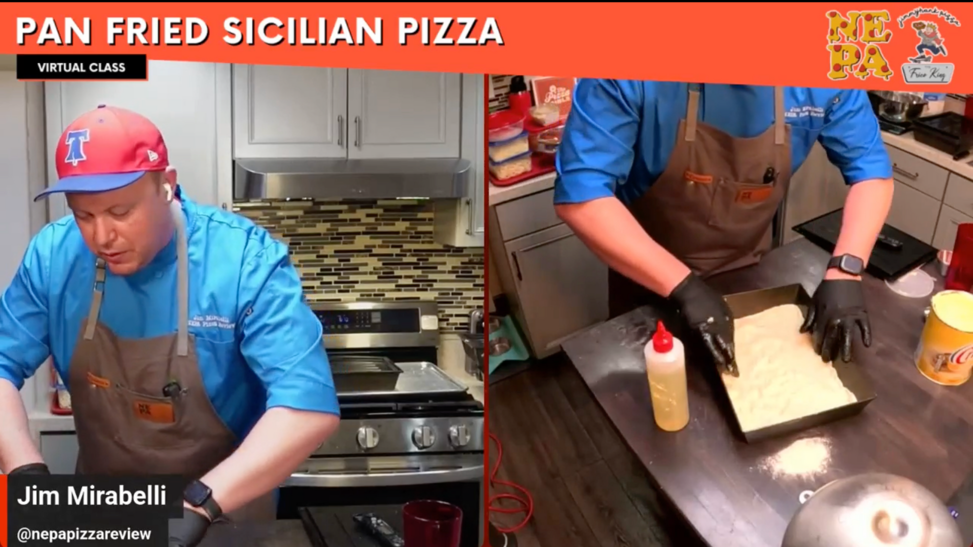 Pan Fried Sicilian Pizza Virtual Class. (Live - 90 Minutes)