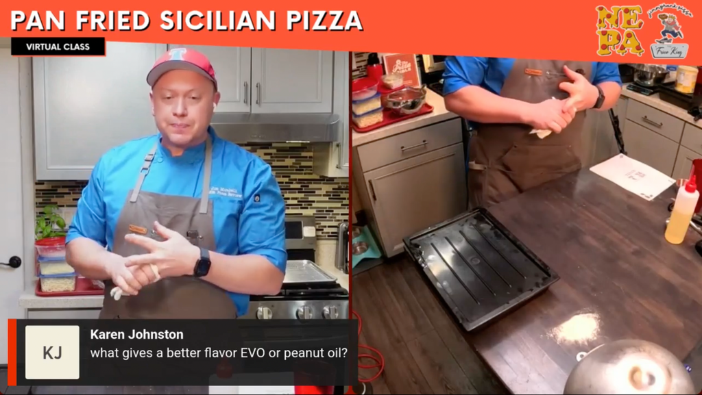 Pan Fried Sicilian Pizza Virtual Class. (Live - 90 Minutes)