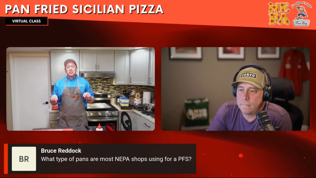 Pan Fried Sicilian Pizza Virtual Class. (Live - 90 Minutes)