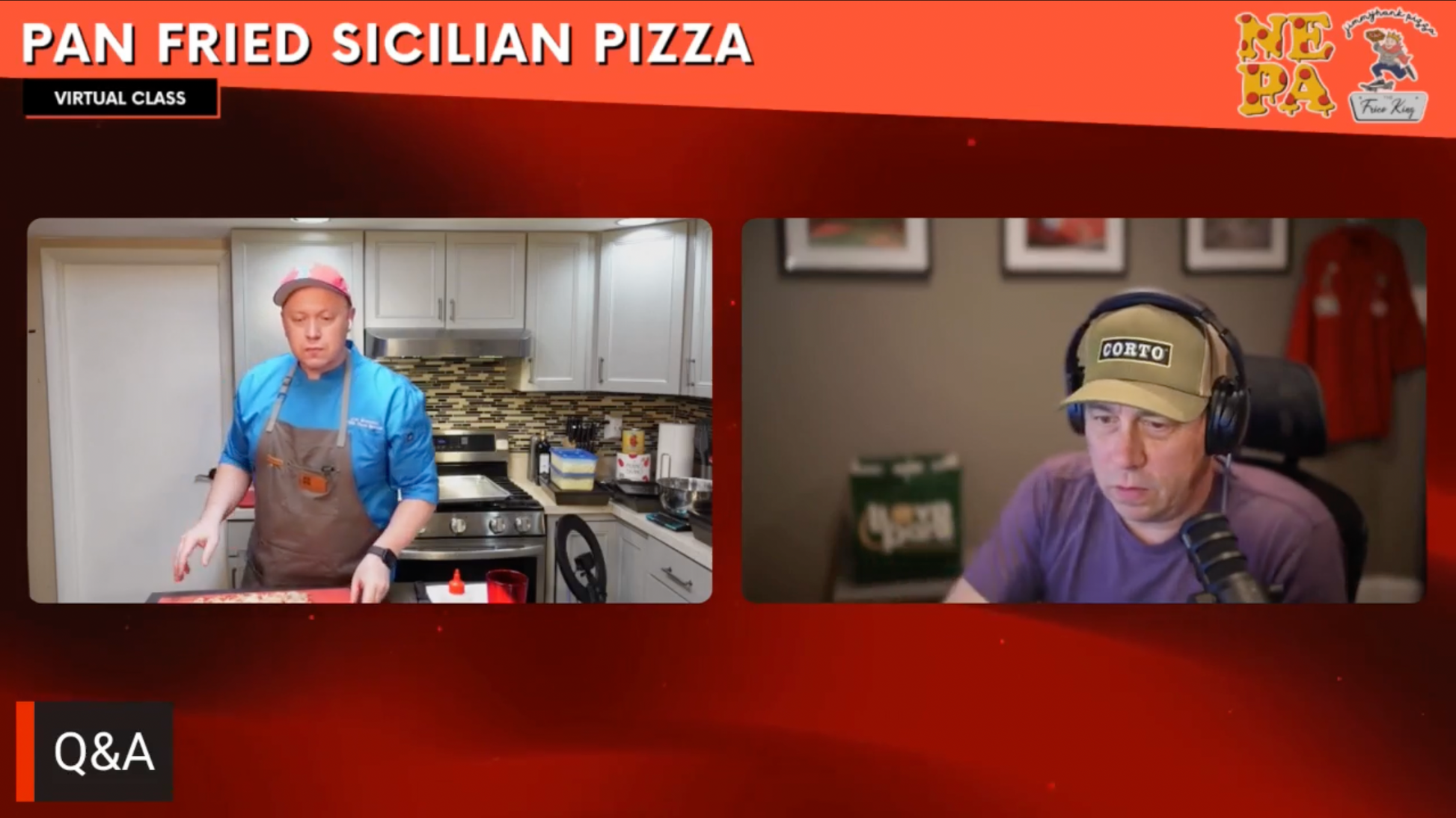 Pan Fried Sicilian Pizza Virtual Class. (Live - 90 Minutes)