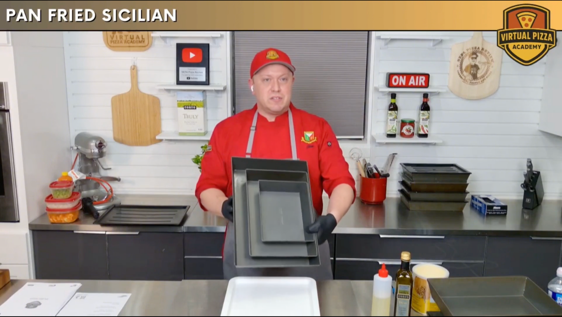 Pan Fried Sicilian Pizza Virtual Class. (Live - 90 Minutes)