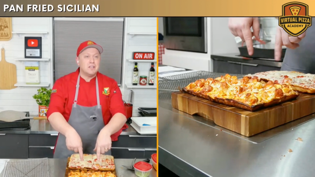 Pan Fried Sicilian Pizza Virtual Class. (Live - 90 Minutes)
